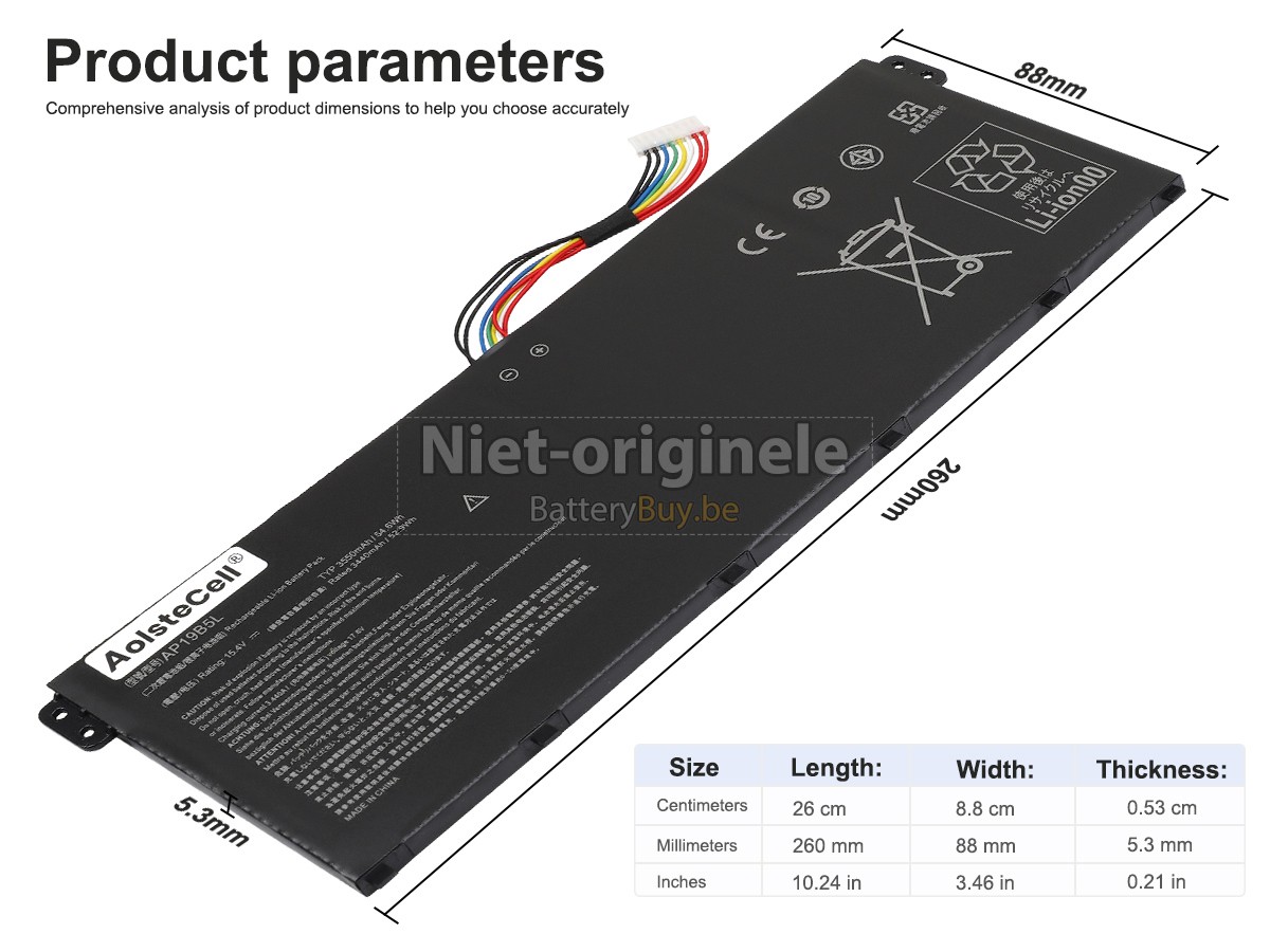 Acer AP19B5L accu