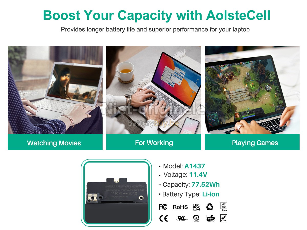 Apple MacBook Pro Core I5 2.5 13 inch Retina 2012 accu