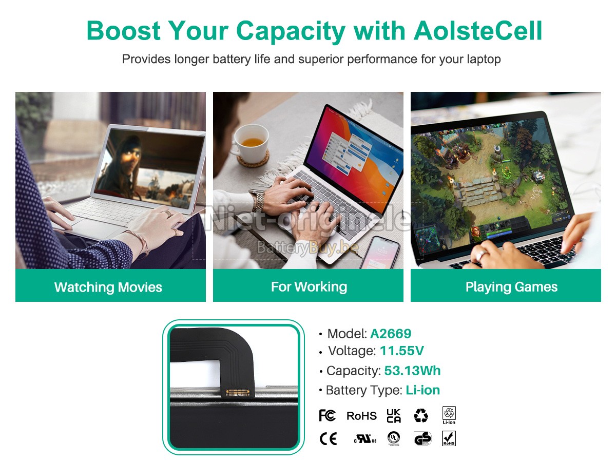 Apple MacBook Air M2 8-Core CPU/8-Core GPU 13-inch (2022) accu