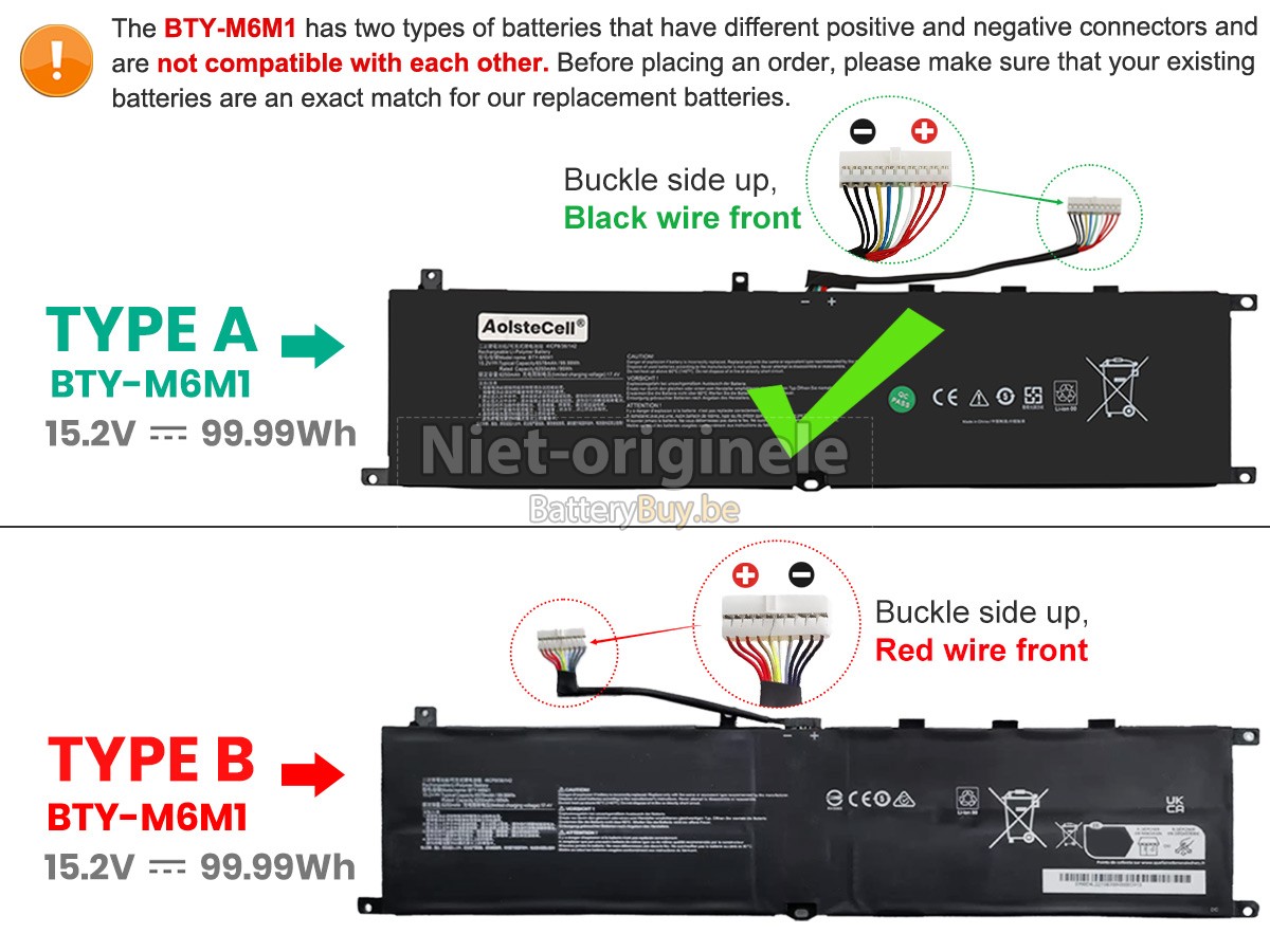 MSI STEALTH GS77 12UGS-084 accu